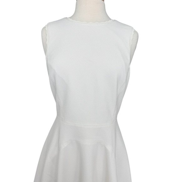 Rebecca Taylor Women's White Seersucker Mini Dress Size 10 - Picture 2 of 9